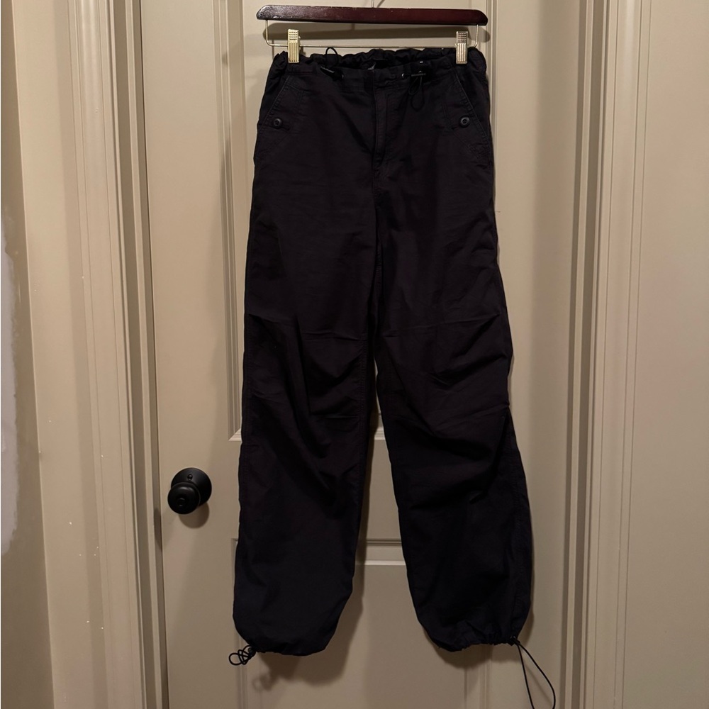 AE Snappy Stretch Low-Rise Parachute Pant Black